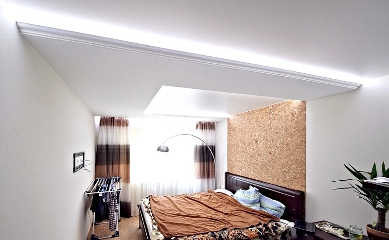 матовые бесшовные потолки в интерьере