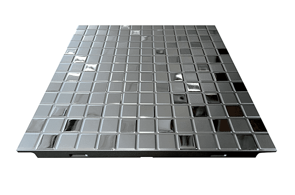 Кассетные потолки - Мозаика серебристая объемная